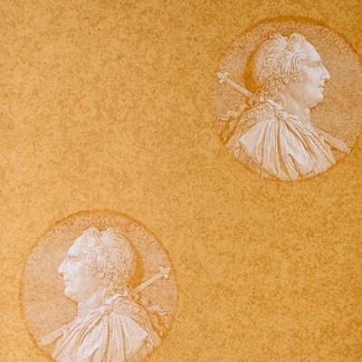 Фото Обои с рисунком - Крупный декор - стиль Английская классика - Желтые - Купить в Интернет-магазине