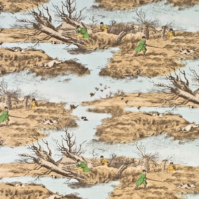 Фото Ткань портьерная с рисунком - Крупный декор - стиль Английский - Голуба - Купить в Интернет-магазине