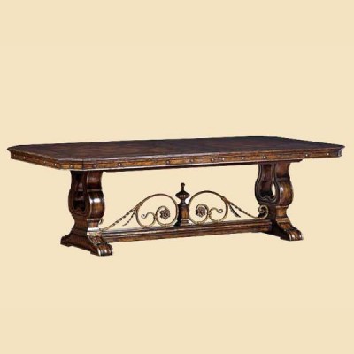 Фото Стол обеденный - стиль Флорида Дизайн - Для столовой - большие обеденные столы производства США - Marge Carson - Seville - Купить в Интернет-магазине