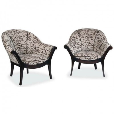 Фото Кресло на деревянной раме - стиль Ар-деко - Для гостиной - Купить в Интернет-магазине