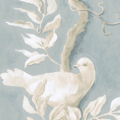 Фото Обои с рисунком - Крупный декор - стиль Современных дизайнеров - Синие - Купить в Интернет-магазине