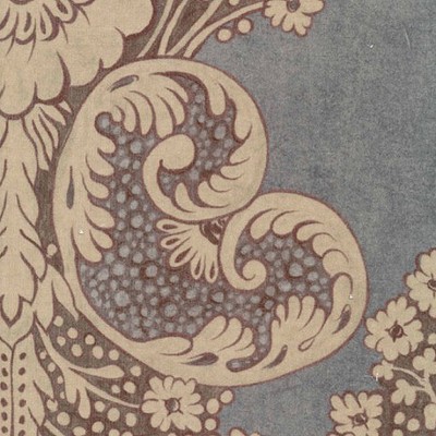 Фото Ткань портьерная с рисунком - Дамаск - стиль Английский - Синий - Купить в Интернет-магазине