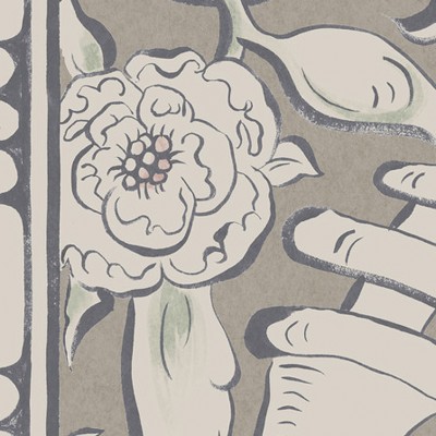 Фото Обои с рисунком - Крупный декор - стиль Современных дизайнеров - Серые - Купить в Интернет-магазине