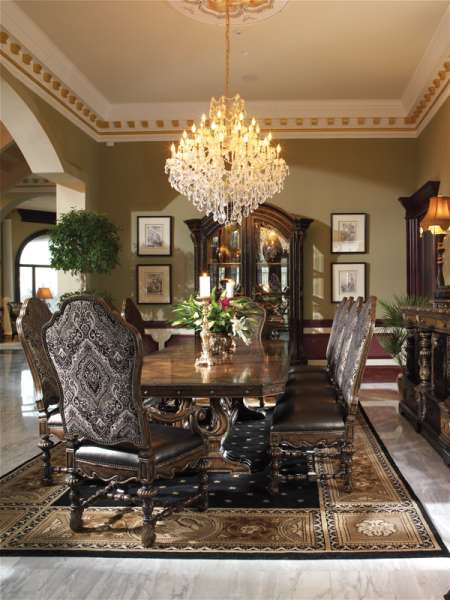 Фото Стол обеденный - стиль Флорида Дизайн - Для столовой - большие обеденные столы производства США - Marge Carson - Seville - Купить в Интернет-магазине Фото Стол обеденный - стиль Флорида Дизайн - Для столовой - большие обеденные столы производства США - Marge Carson - Seville - Купить в Интернет-магазине