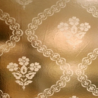 Фото Обои с рисунком - Дамаск - стиль Английская классика - Золотые - Купить в Интернет-магазине