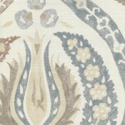 Фото Ткань портьерная с рисунком - Орнамент - стиль Английский - Кремовый - Купить в Интернет-магазине