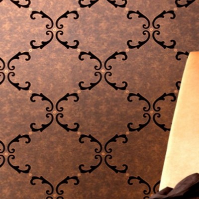 Фото Обои с рисунком - Орнамент - стиль Английская классика - Коричневые - Купить в Интернет-магазине