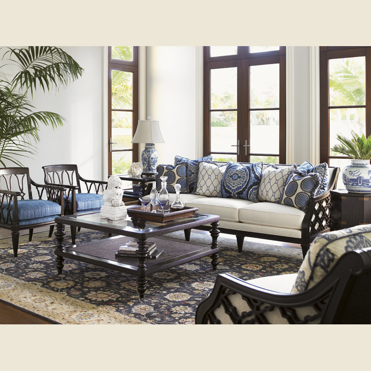 Фото Стол кофейный/журнальный - стиль Колониальный - Для гостиной - Купить в Интернет-магазине