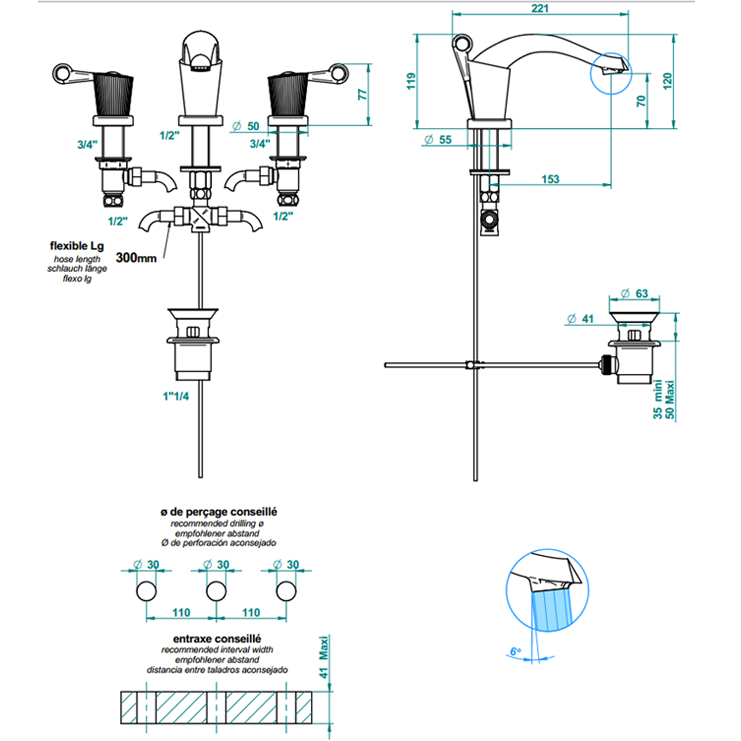 Фото Смеситель для раковины - стиль Европейский - Купить в Интернет-магазине
