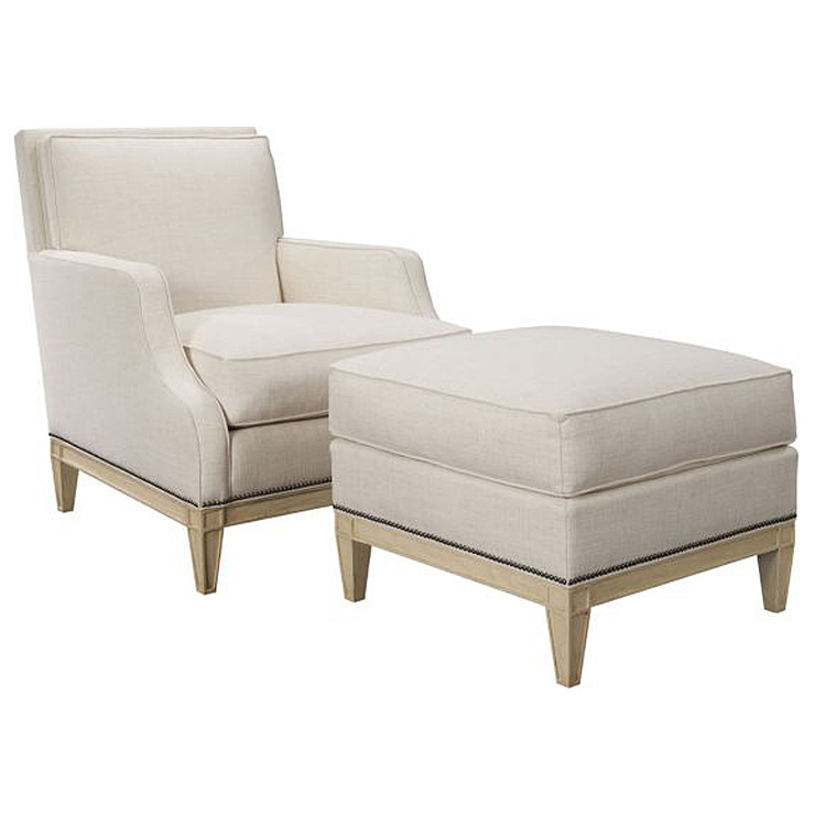 Фото Кресло на деревянной раме - стиль Suzanne Kasler - Для гостиной - Купить в Интернет-магазине Фото Кресло на деревянной раме - стиль Suzanne Kasler - Для гостиной - Купить в Интернет-магазине