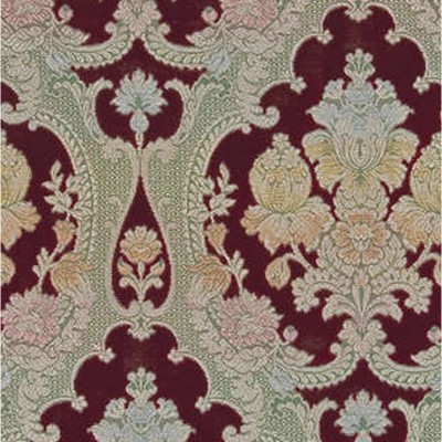 Фото Ткань портьерная с рисунком - Дамаск - стиль Европейский - Малиновый - Купить в Интернет-магазине