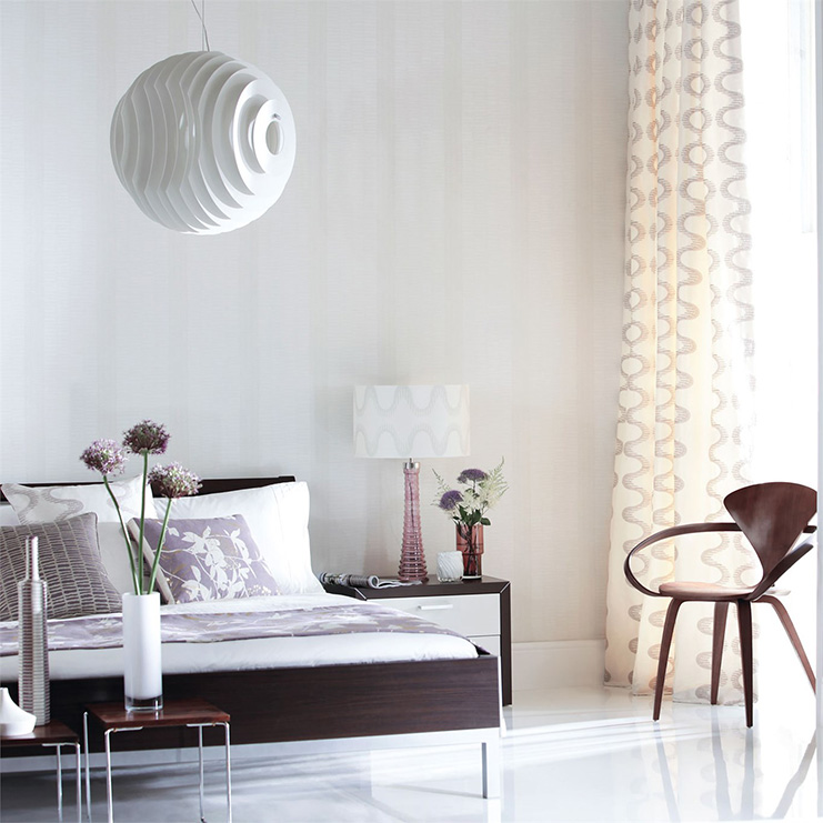 Фото Обои с рисунком - Полоски - стиль Современный - Серые - Купить в Интернет-магазине