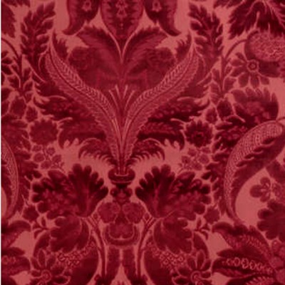 Фото Ткань портьерная однотонная - Бархат - стиль Европейский - Красный - Купить в Интернет-магазине