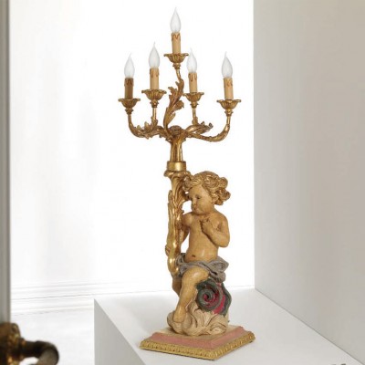 Фото Настольная лампа - стиль Европейская классика - Деревянная - Купить в Интернет-магазине