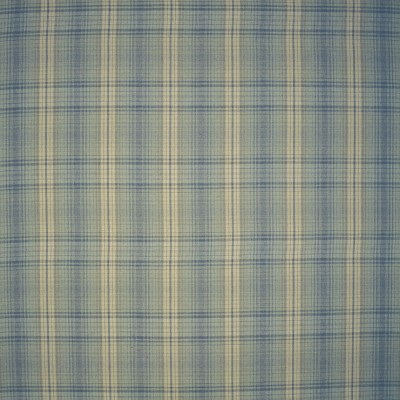 Фото Ткань портьерная с рисунком - Клетка - стиль Английский - Синяя - Купить в Интернет-магазине