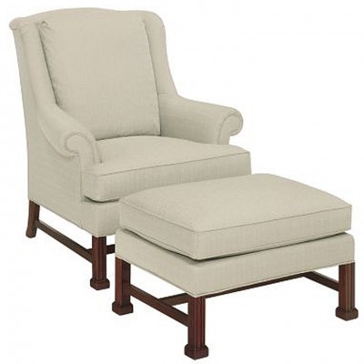 Фото Кресло обитое - стиль Американская классика - Для гостиной - удобное кресло производства США - Hickory Chair - James River - Купить в Интернет-магазине