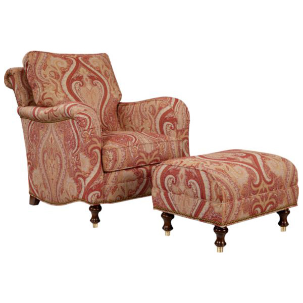 Фото Кресло обитое - стиль Американская классика - Для гостиной - удобное кресло производства США - Hickory Chair - James River - Купить в Интернет-магазине