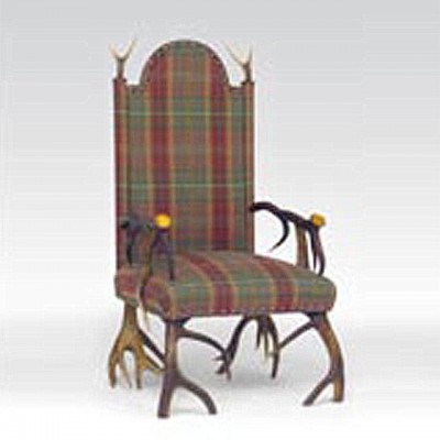 Фото Кресло на деревянной раме - стиль Роскошное шале - Для гостиной - Купить в Интернет-магазине