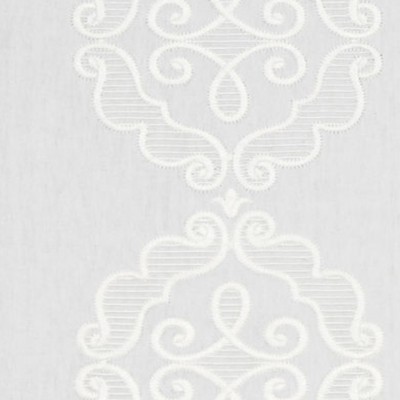 Фото Ткань портьерная с рисунком - Орнамент - стиль Американский - Белый - Купить в Интернет-магазине