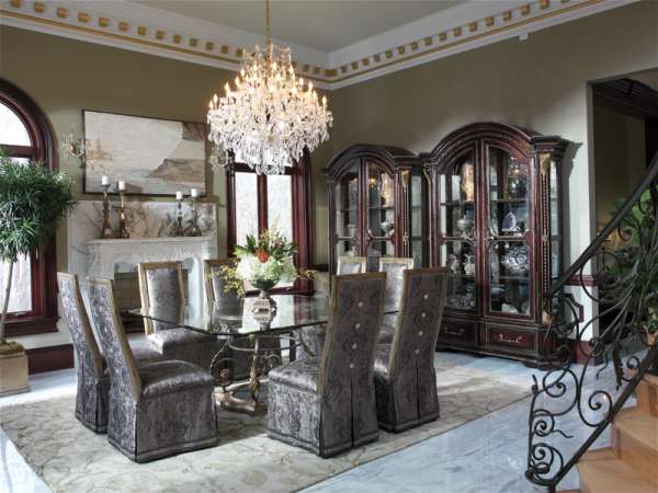 Фото Стол обеденный - стиль Флорида Дизайн - Для столовой - большие обеденные столы производства США - Marge Carson - Seville - Купить в Интернет-магазине