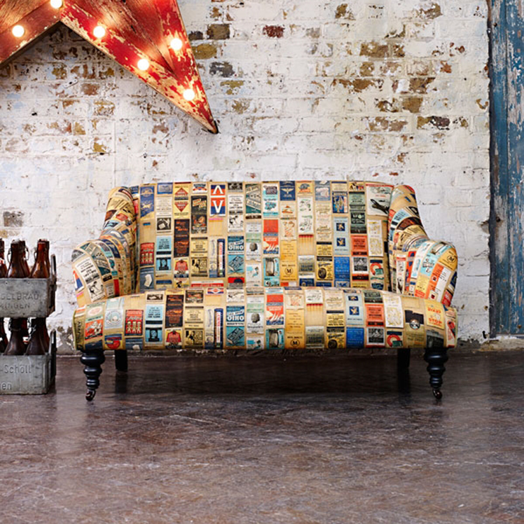 Фото Ткань портьерная с рисунком - Крупный декор - стиль Английский - Бежевый - Купить в Интернет-магазине