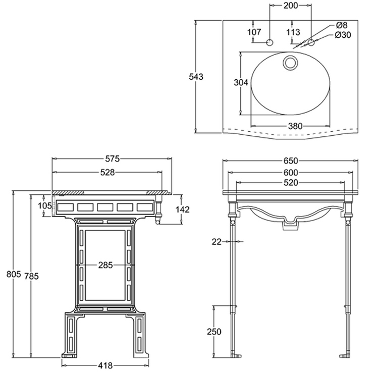 Фото Раковина - стиль Английский - Купить в Интернет-магазине