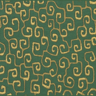 Фото Ткань портьерная с рисунком - Абстракция - стиль Американский - Зеленая - Купить в Интернет-магазине