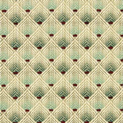 Фото Ткань портьерная с рисунком - Орнамент - стиль Американский - Бирюзовый - Купить в Интернет-магазине