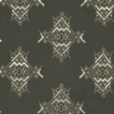 Фото Ткань портьерная с рисунком - Орнамент - стиль Американский - Черный - Купить в Интернет-магазине