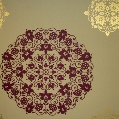 Фото Обои с рисунком - Дамаск - стиль Английская классика - Зеленые - Купить в Интернет-магазине