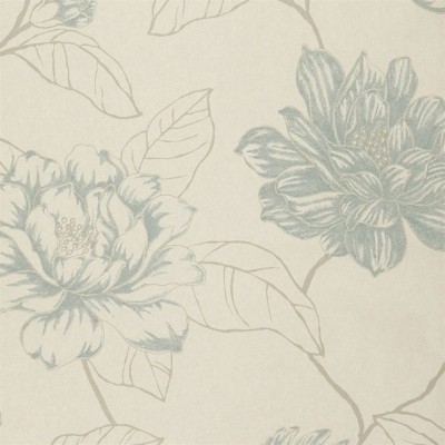 Фото Обои с рисунком - Цветы - стиль Английская классика - Светло-серые - Купить в Интернет-магазине