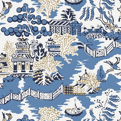 Фото Обои с рисунком - Крупный декор - стиль Американский - Синие - Купить в Интернет-магазине