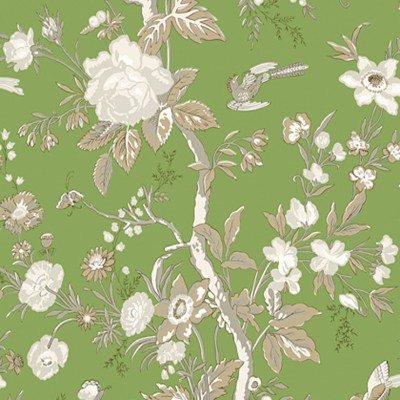Фото Обои с рисунком - Цветы - стиль Американский - Зеленые - Купить в Интернет-магазине