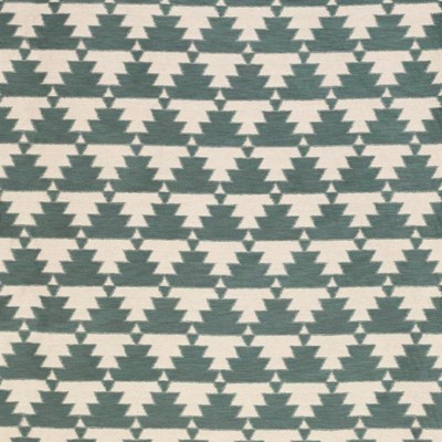 Фото Ткань портьерная с рисунком - Орнамент - стиль Современный - Бирюзовый - Купить в Интернет-магазине