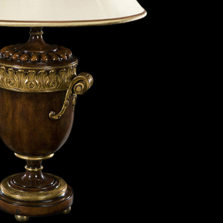 Фото Настольная лампа - стиль Английская классика - Деревянная - Купить в Интернет-магазине