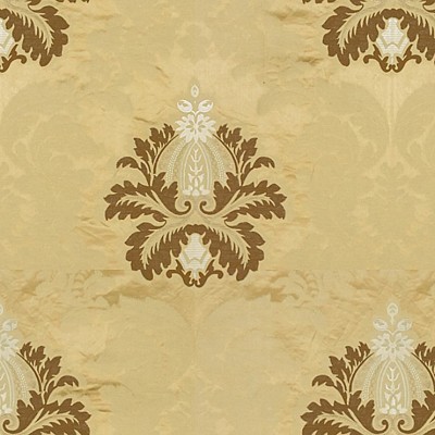 Фото Ткань портьерная с рисунком - Дамаск - стиль Английский - Золотой - Купить в Интернет-магазине