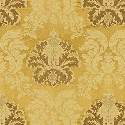Фото Ткань портьерная с рисунком - Дамаск - стиль Английский - Золотой - Купить в Интернет-магазине