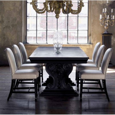 Фото Стол обеденный - стиль Французский шик - Для столовой - большие обеденные столы производства США - Chelini - Versailles - Купить в Интернет-магазине