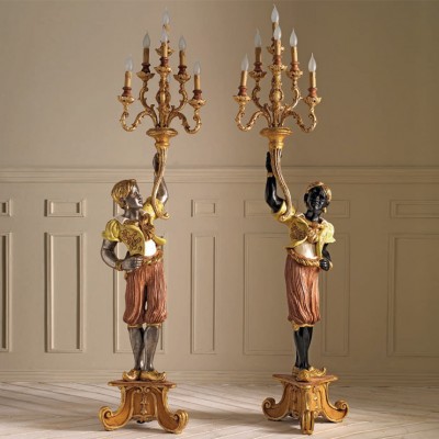 Фото Торшер - стиль Европейская классика - Деревянный - Купить в Интернет-магазине