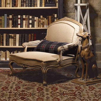 Фото Кресло на деревянной раме - стиль Французский шик - Для гостиной - Купить в Интернет-магазине