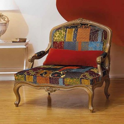 Фото Кресло на деревянной раме - стиль Французский шик - Для гостиной - Купить в Интернет-магазине