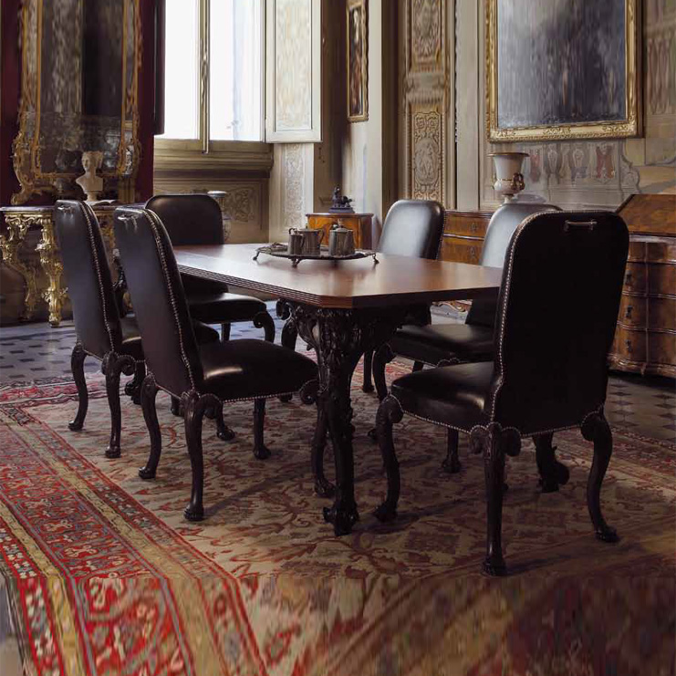 Фото Стол обеденный - стиль Французский шик - Для столовой - большие обеденные столы производства США - Chelini - Versailles - Купить в Интернет-магазине