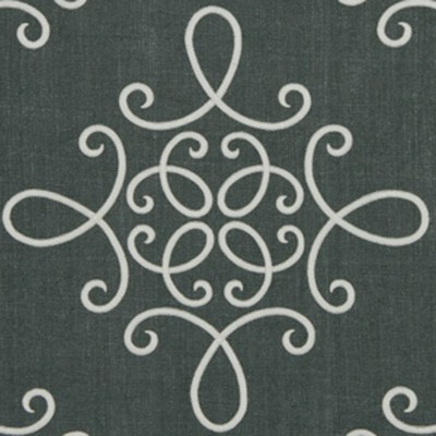 Фото Ткань портьерная с рисунком - Завиток - стиль Американский - Зеленый - Купить в Интернет-магазине