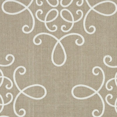 Фото Ткань портьерная с рисунком - Завиток - стиль Американский - Светло-коричневый - Купить в Интернет-магазине