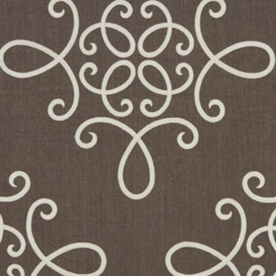 Фото Ткань портьерная с рисунком - Завиток - стиль Американский - Коричневый - Купить в Интернет-магазине
