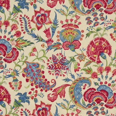 Фото Ткань портьерная с рисунком - Цветы - стиль Американский - Купить в Интернет-магазине