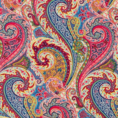 Фото Ткань портьерная с рисунком - Завиток - стиль Американский - Розовый - Купить в Интернет-магазине