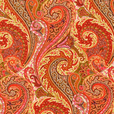 Фото Ткань портьерная с рисунком - Завиток - стиль Американский - Красный - Купить в Интернет-магазине