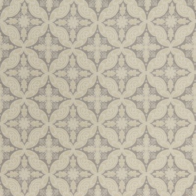 Фото Ткань портьерная с рисунком - Орнамент - стиль Американский - Серый - Купить в Интернет-магазине