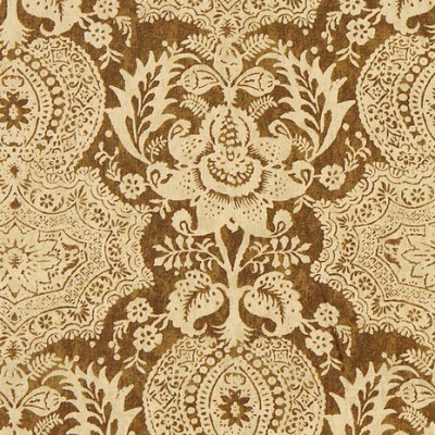 Фото Ткань портьерная с рисунком - Дамаск - стиль Американский - Коричневый - Купить в Интернет-магазине